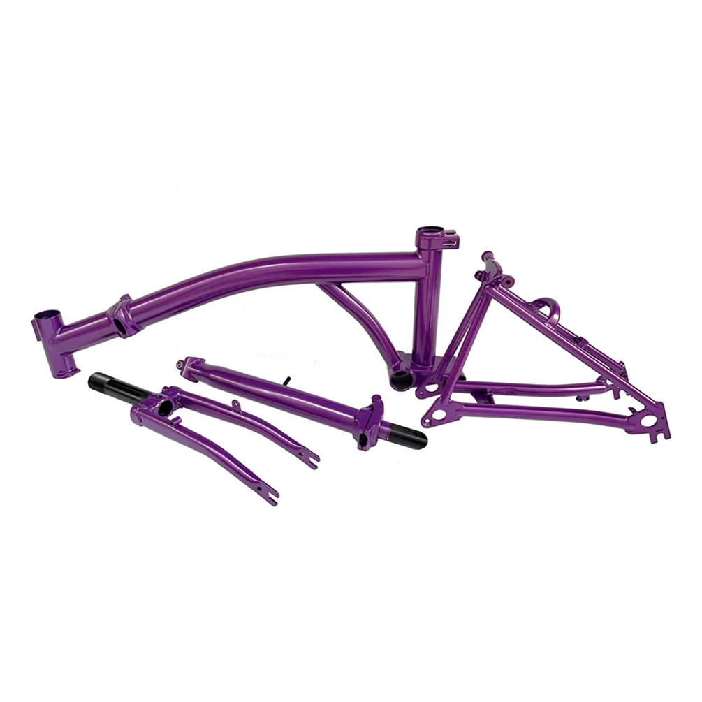 Litepro 7-Speed Tri-Fold Frame for Brompton Bikes – Cr-Mo Steel, 74×112mm, M Handlebar Compatible (4kg, 7 Colors)
