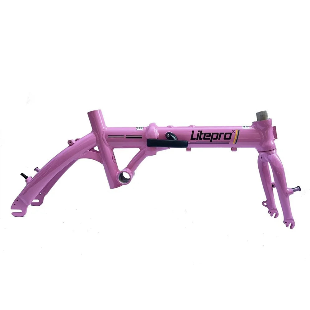 Litepro 1401 14-Inch Folding Bike Frame – V-Brake, Aluminum Alloy, Single/3/5-Speed Compatible (1780g, 14 Colors)