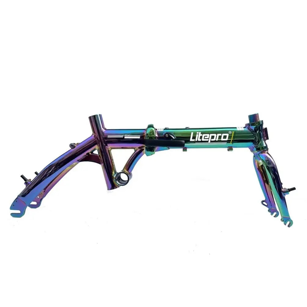 Litepro 1401 14-Inch Folding Bike Frame – V-Brake, Aluminum Alloy, Single/3/5-Speed Compatible (1780g, 14 Colors)