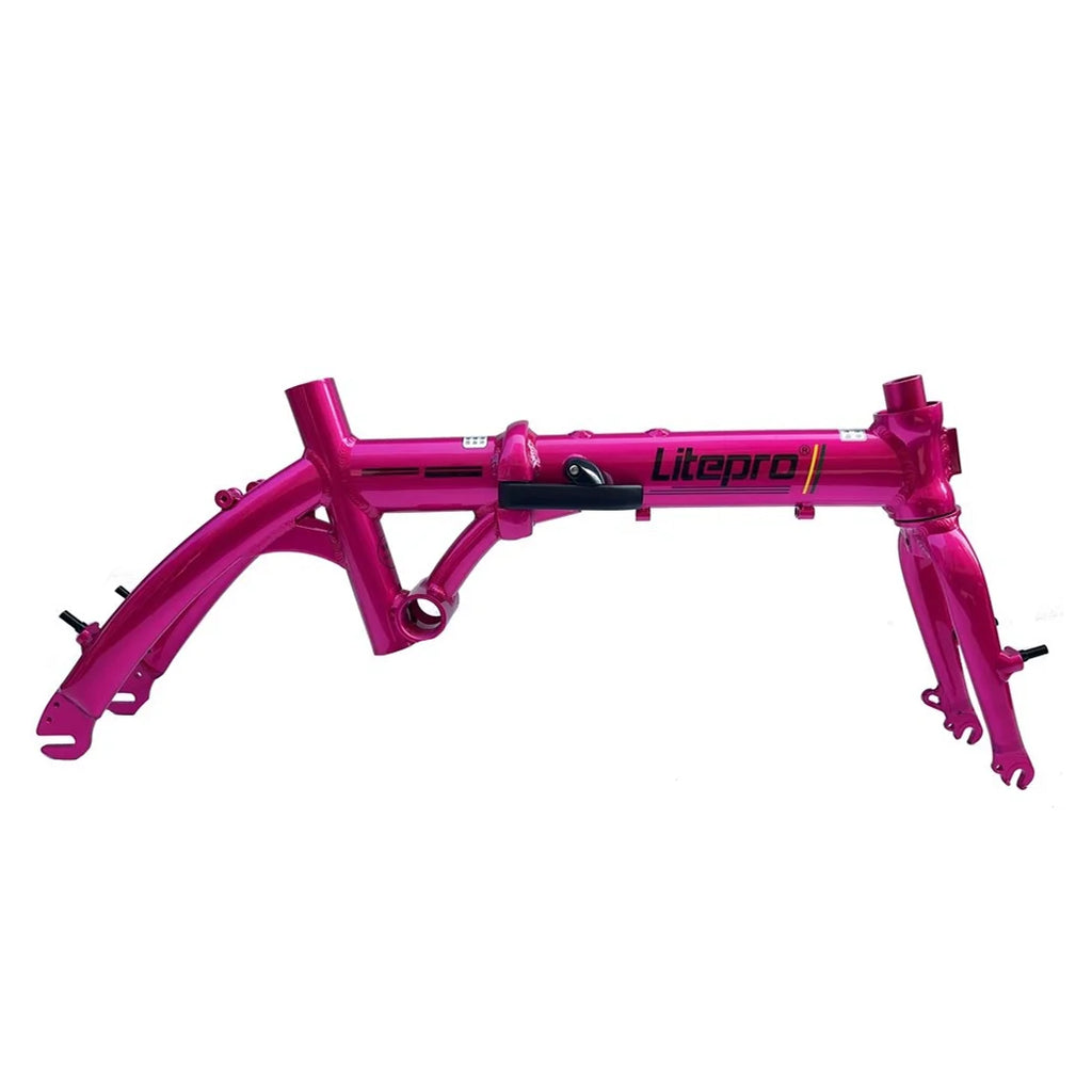 Litepro 1401 14-Inch Folding Bike Frame – V-Brake, Aluminum Alloy, Single/3/5-Speed Compatible (1780g, 14 Colors)