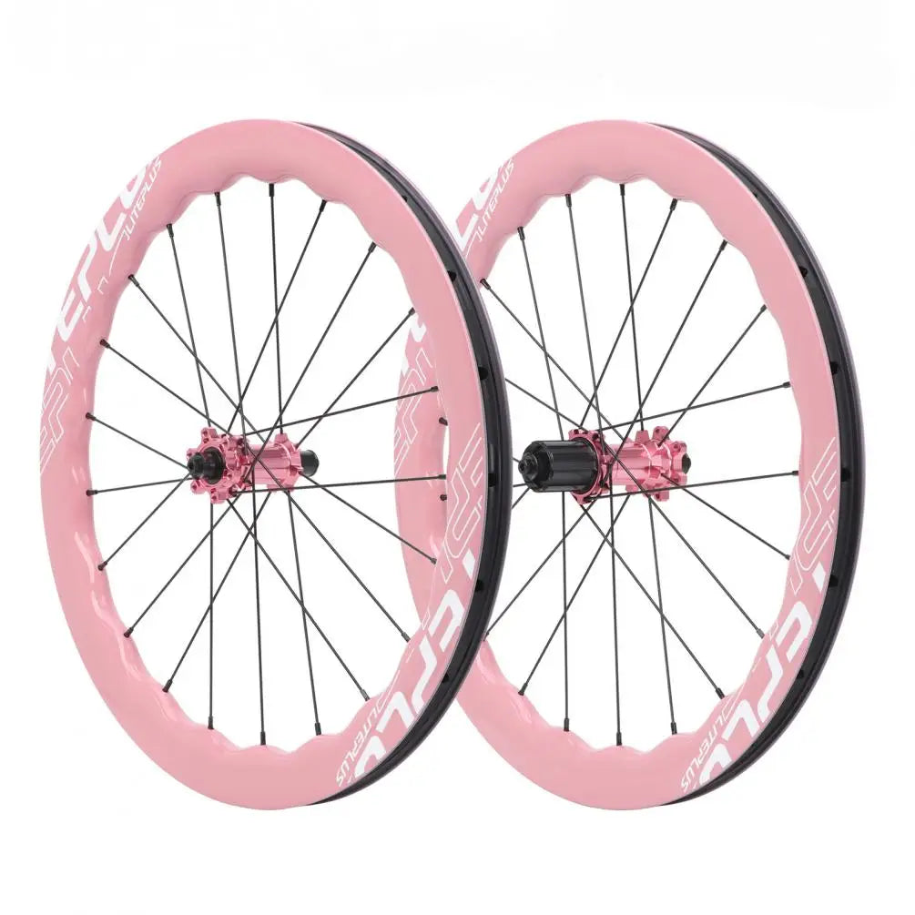 Litepro Liteplus 451 Wave Carbon Wheelset – 20-Inch Disc Brake, Straight-Pull Spokes, 11-Speed, 535g/655g (Front/Rear)