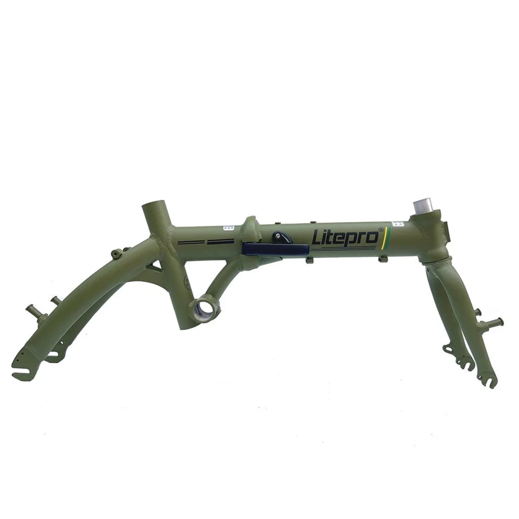 Litepro 1401 14-Inch Folding Bike Frame – V-Brake, Aluminum Alloy, Single/3/5-Speed Compatible (1780g, 14 Colors)
