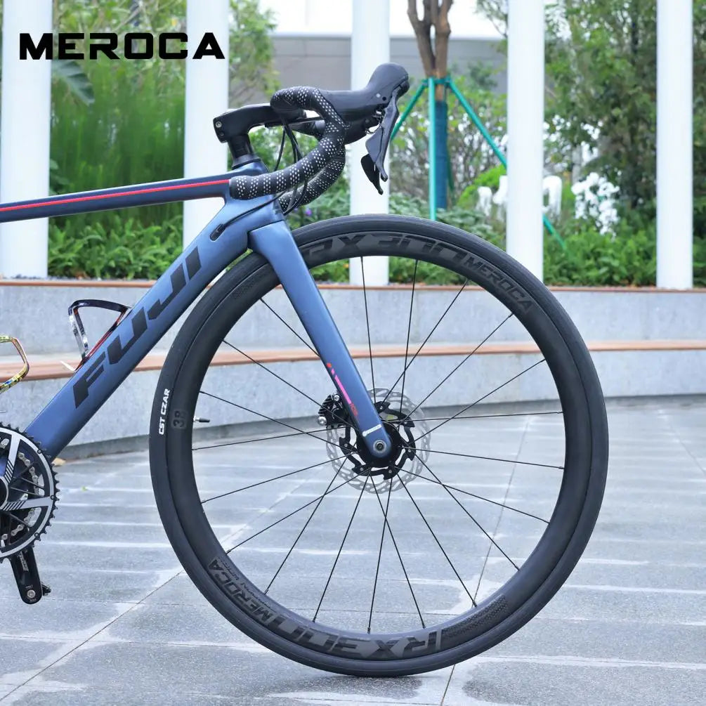 Litepro MEROCA RX300/RX400 700C Carbon Disc Brake Wheelset – Thru-Axle/QR, 35/38/42mm Depth, 8-12 Speed, T700+T800 Carbon (6-Bolt)