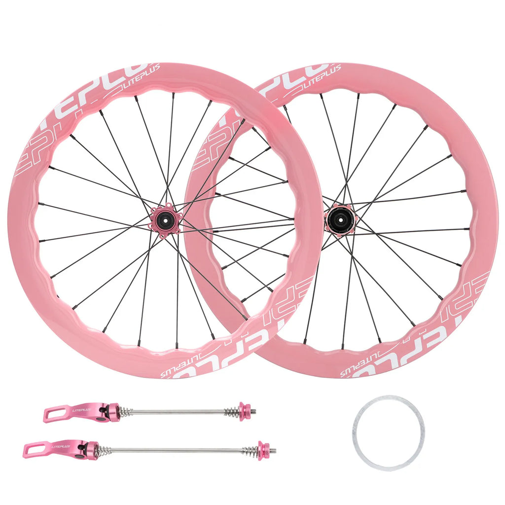 Litepro Liteplus 451 Wave Carbon Wheelset – 20-Inch Disc Brake, Straight-Pull Spokes, 11-Speed, 535g/655g (Front/Rear)