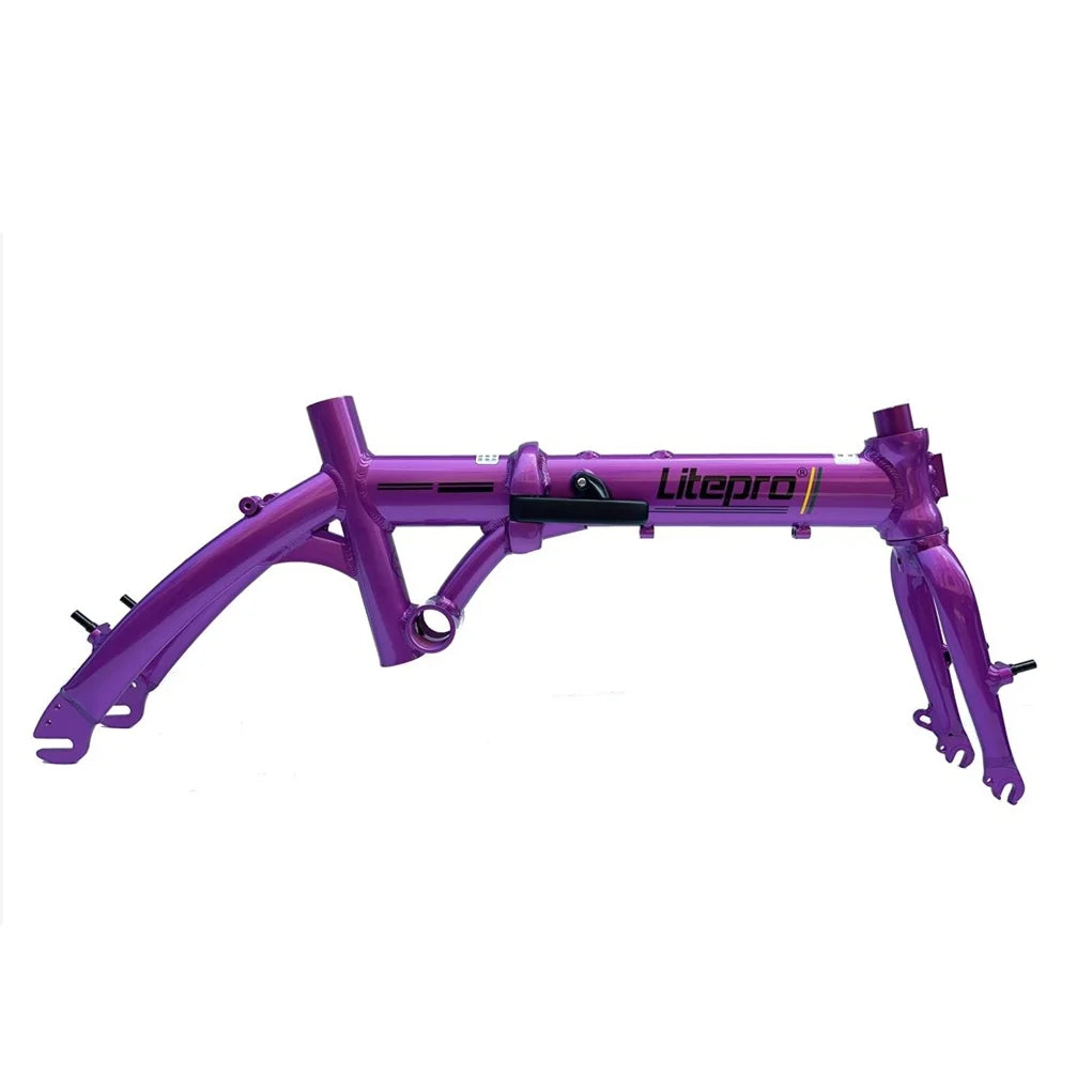 Litepro 1401 14-Inch Folding Bike Frame – V-Brake, Aluminum Alloy, Single/3/5-Speed Compatible (1780g, 14 Colors)
