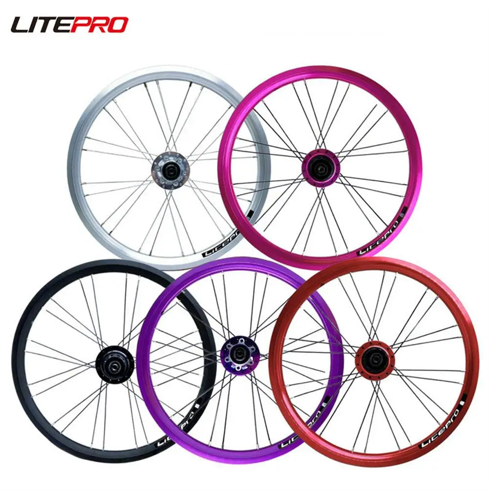 Litepro 16-Inch 349 Disc Brake Wheelset – Disc Brake, 11-Speed, 6 Bearings, 100/135mm