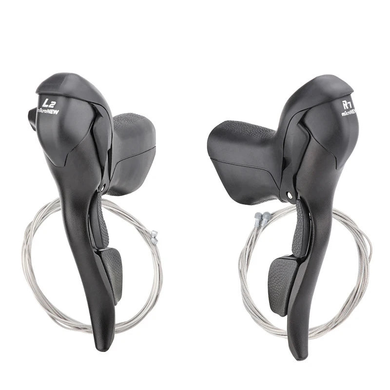 Litepro microNEW Road Bike 2 3X7 8 9 10 11 Speed Shifter Conjoined DIP Derailleurs Dual Control Levers Finger Dial