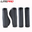 Litepro Leather Handlebar Grips – PU Leather + Aluminum Ends, 22.2mm, Brown/Black (136g/198g per Pair)