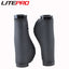 Litepro Leather Handlebar Grips – PU Leather + Aluminum Ends, 22.2mm, Brown/Black (136g/198g per Pair)