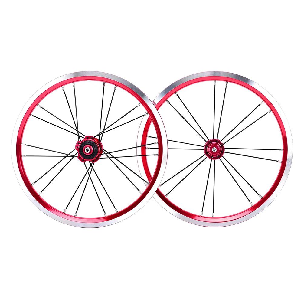 Litepro 14 16Inch Single External 3 Speed Bicycle Wheelset Disc V Brake Rims 20MM Alloy Folding Bike Wheels 74 85MM