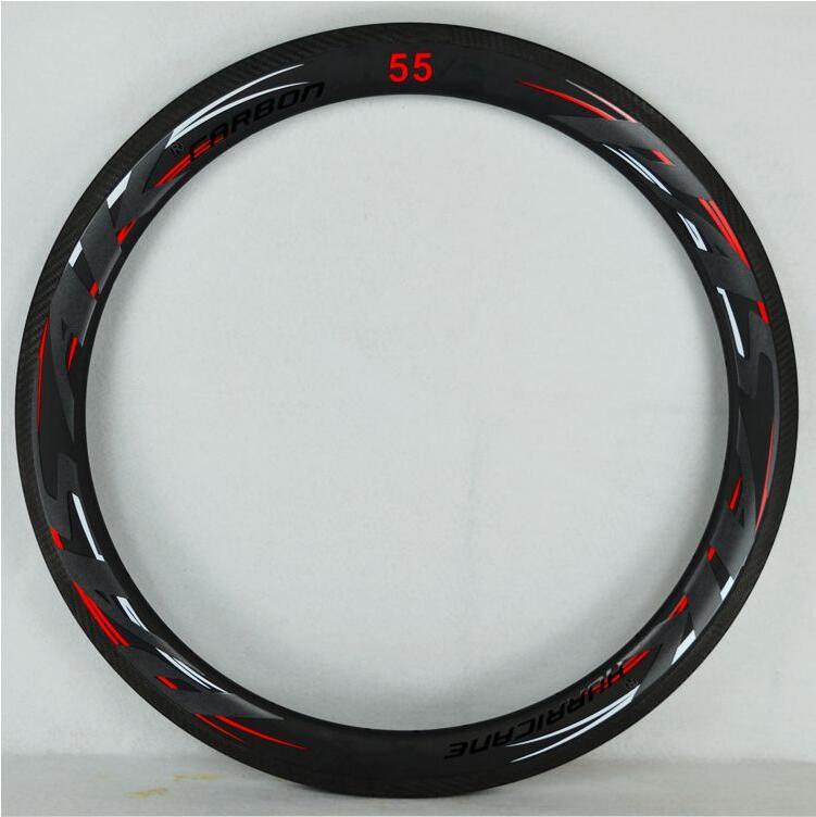 Litepro Road Bike 700C Wheelset Carbon Fat 40 55mm Rim Carbon Fiber Wheel V Brake Bicycle Rim 20/24hole Presta Valve Anti-cursor