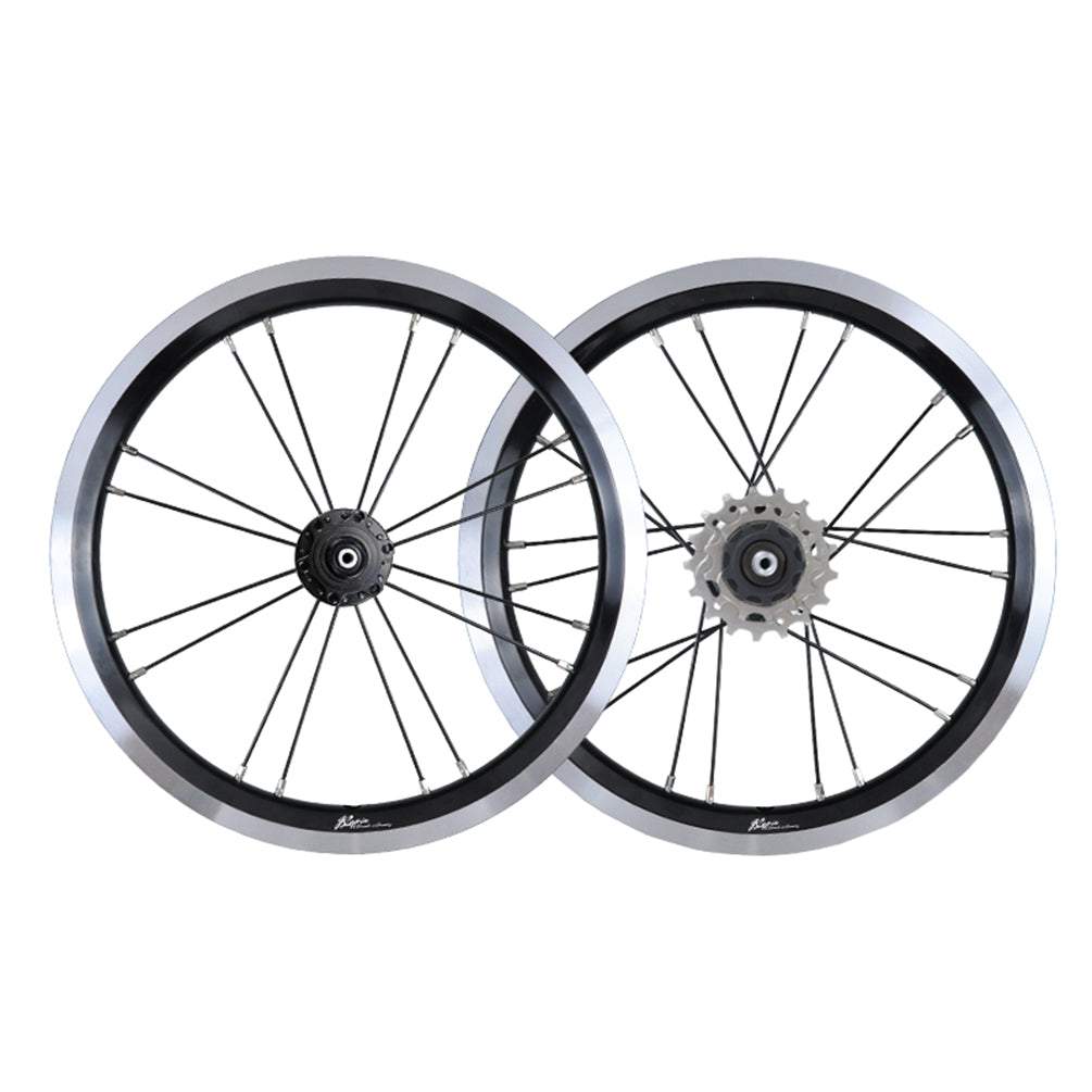 JKLapin 16 Inch External 3 Speed Wheel Folding Bike V/Disc Brake Wheels Rims 74-85MM