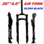 Litepro MTB Moutain Snow Bike 26*4.0" Fat Bicycle Fork Air Gas Oil Locking Suspension Forks Disc Brake Aluminium Alloy 135mm