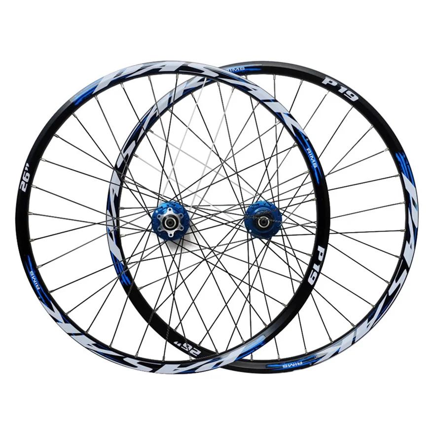 MTB Mountain Bike Bicycle CNC Hollow Front 2 Rear 4 Sealed Bearings Hub 26 Disc Wheels Wheelset Rim 27.5 29