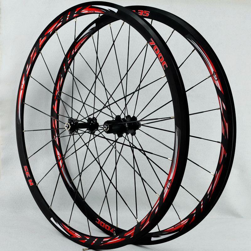 Litepro R35 Road Bike 700C C / V Brake Wheels Bicycle Bearing Wheel Set  11 Speed Flat Spoke Wheelset
