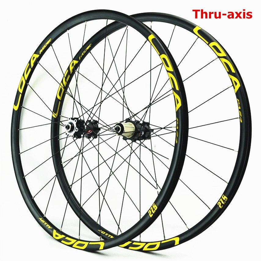 Litepro MTB Mountain Bike 26/27.5/29 Inch Thru-axis Wheel Set Road Bicycle 700C Straight Pull Disc Brake Wheel Small Spline Hub