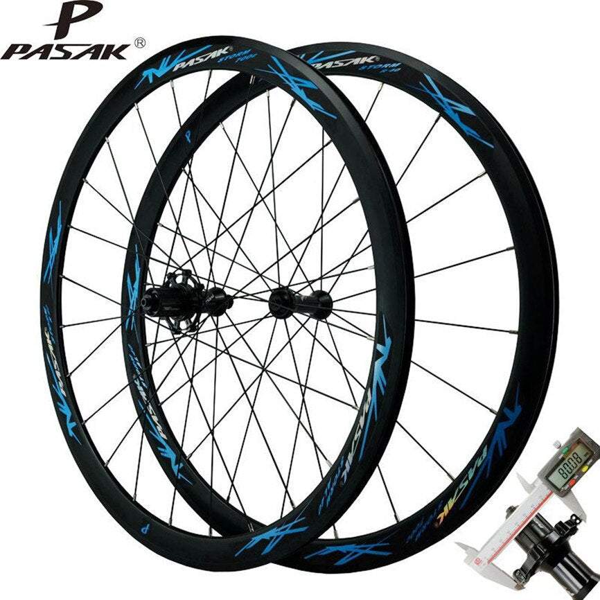Litepro Road Bicycle 700C Wheelset 40MM V Brake Aluminum Alloy Wheels Front 20H Rear 24H 12Speed Straight Pull Rim 6 Claw 100 135