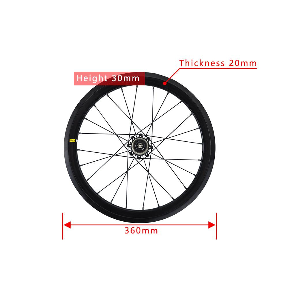 Litepro JKlapin 16Inch 349 External 7Speed 30MM 6Pawls Wheelset 74x112MM 4 Bearing Alloy Wheels Rims For Brompton Bicycle