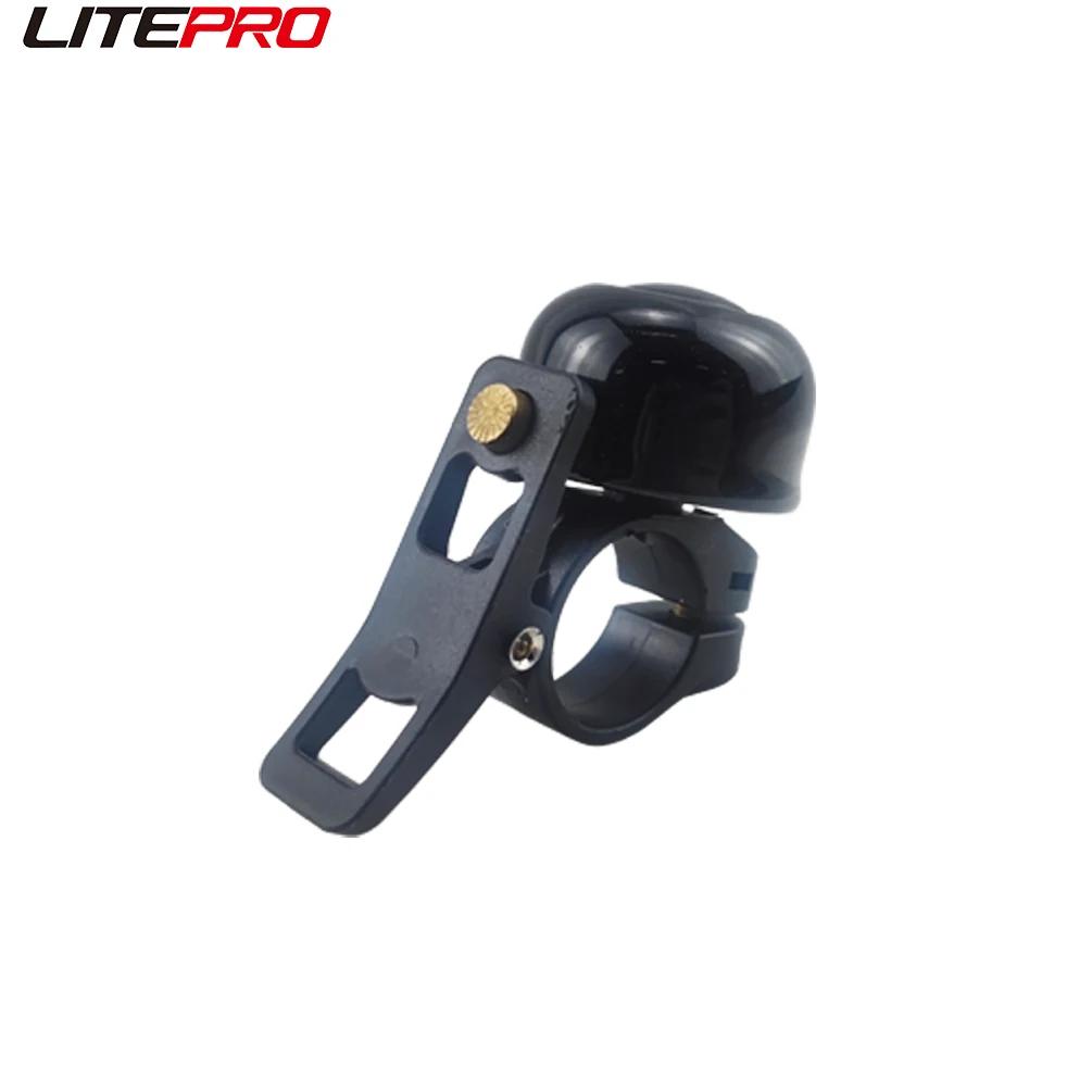 Litepro 1PC MTB Bicycle Copper Bell For Brompton Fnhon Folding Bike Mini Reto Horn Compatible With 21-23MM Handlebar