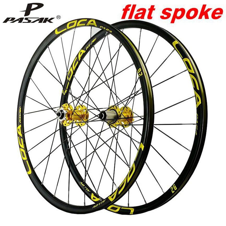 Litepro Mountain Bike Wheels 26 27.5inch Disc Brake Rim Flat Spoke 24H 6Claws Sealed Bearing Wheelset 11 12Speed QR 100/135MM