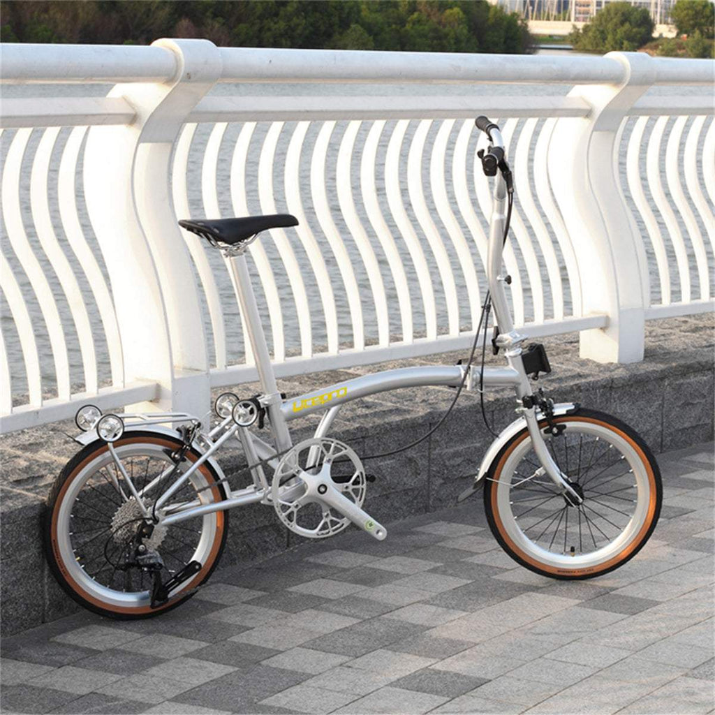 DIY Customized Litepro R9 16Inch External 9 Speed Trifold Folding Bicycle Straight M Handlebar Steel Frame