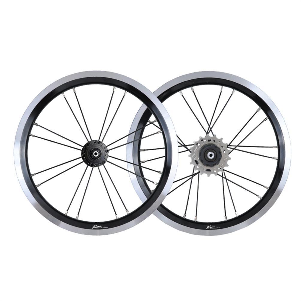 JKLapin 16 Inch External 3 Speed Wheel Folding Bike V/Disc Brake Wheels Rims 74-85MM