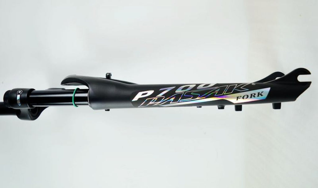 Litepro 700C Disc Brake Shock Absorber Front Fork CITY Bike 100MM QR Shoulder Control Air Fork