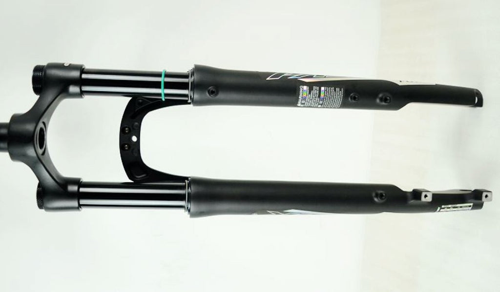 Litepro 700C Disc Brake Shock Absorber Front Fork CITY Bike 100MM QR Shoulder Control Air Fork