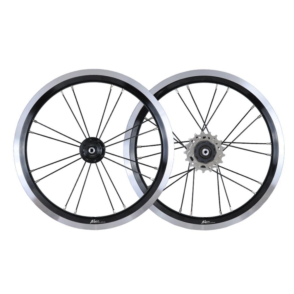 JKLapin 16 Inch External 3 Speed Wheel Folding Bike V/Disc Brake Wheels Rims 74-85MM