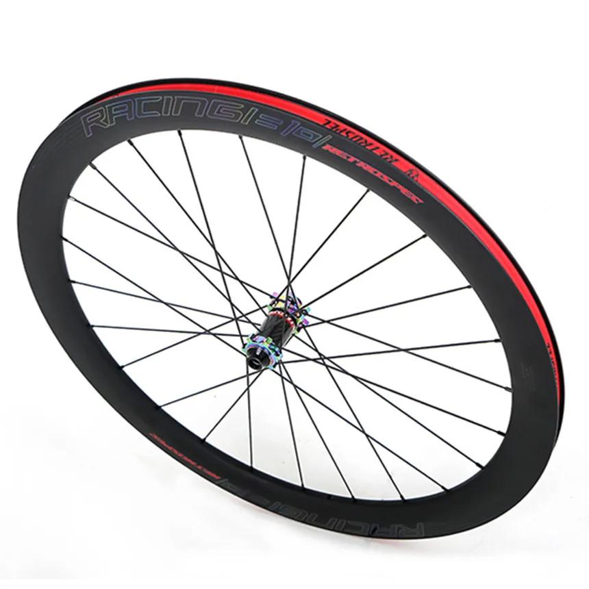 Litepro RS 700C Carbon Fibre Wheelset Disc Brake Thru Axle 12x100 12x142mm 4 Bearing Colorful Hub Straight Pull Spokes 50mm Wheels Rim
