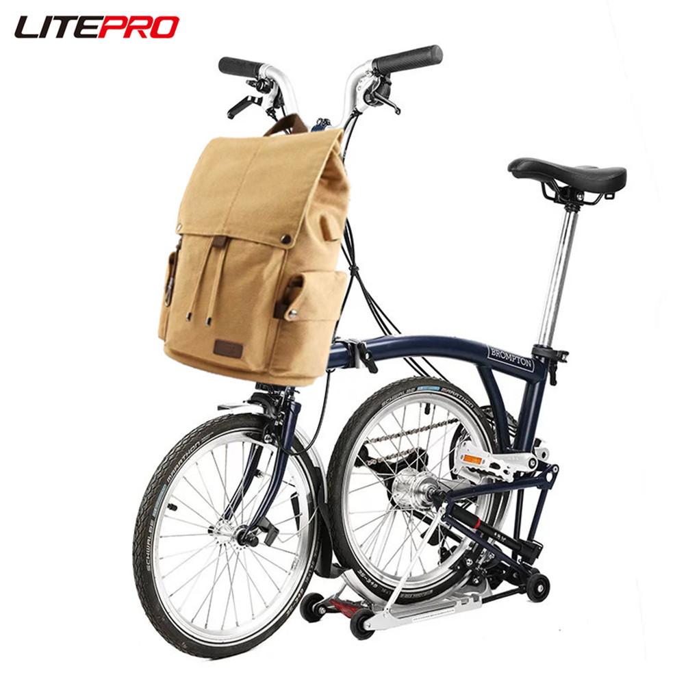 Litepro Retro Canvas Backpack 01 For Brompton 