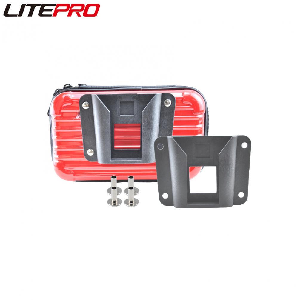 Litepro DIY Pig Nose Bag Adapter Hard Shell Storage Panniers Plastic Holder Buckle With Screws For Brompton Bicycle