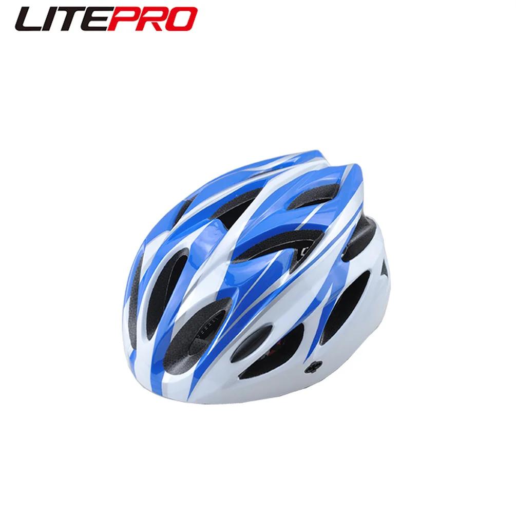 Litepro Folding Bicycle Integrally Molded Safety Helmet MTB Road Bike Breathable Anti Impact Hard Hat Cycling Equipment
