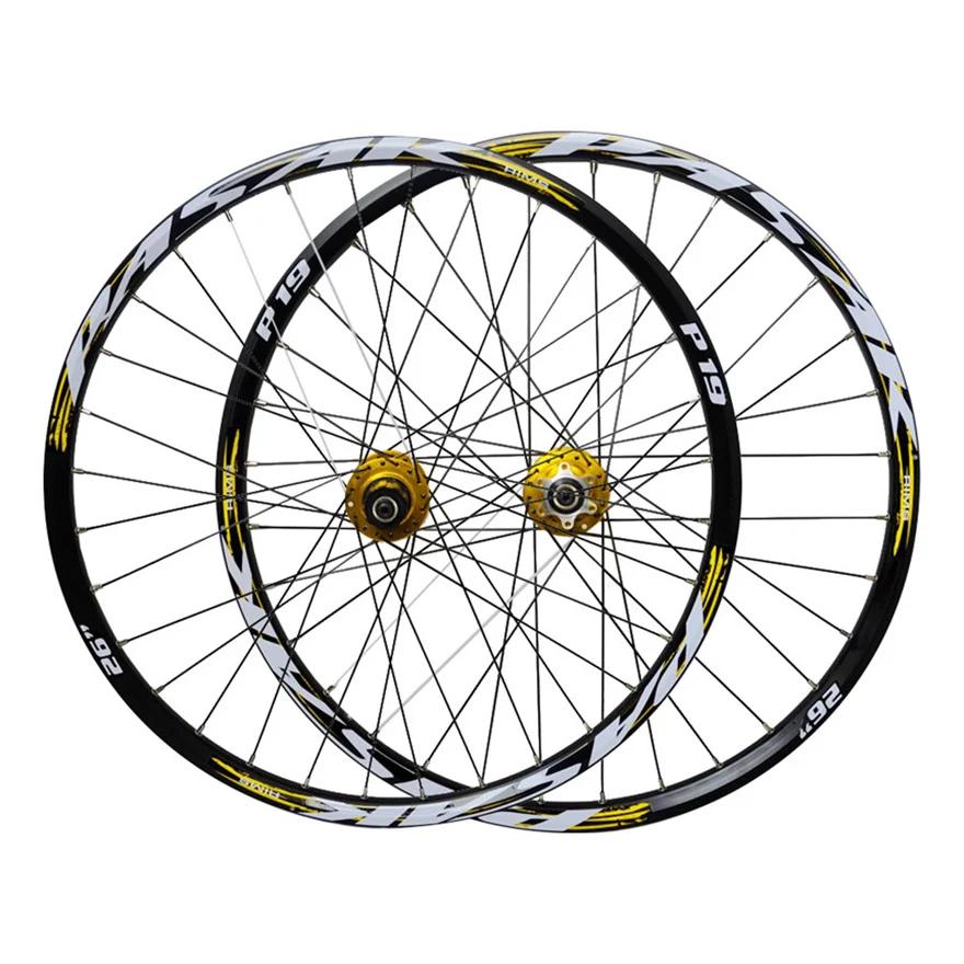 MTB Mountain Bike Bicycle CNC Hollow Front 2 Rear 4 Sealed Bearings Hub 26 Disc Wheels Wheelset Rim 27.5 29