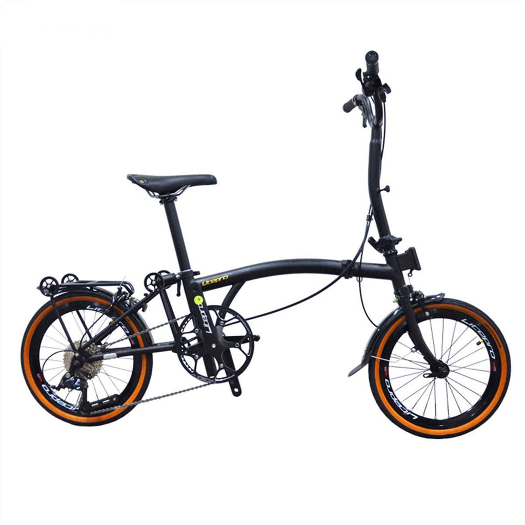 DIY Customized Litepro R9 16Inch External 9 Speed Trifold Folding Bicycle Straight M Handlebar Steel Frame