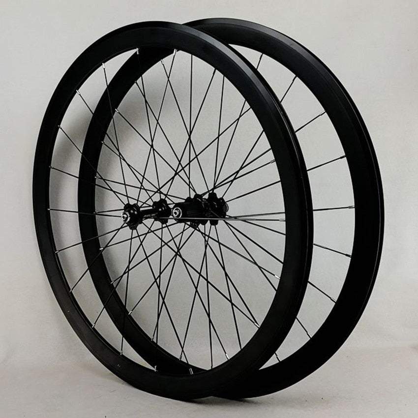 Litepro 700C Road Bicycle Wheelset 40MM Rim Sealed Bearing V Brake 12 Speed Flat Spoke Bicycle Wheels 20H 24H Alloy Rims