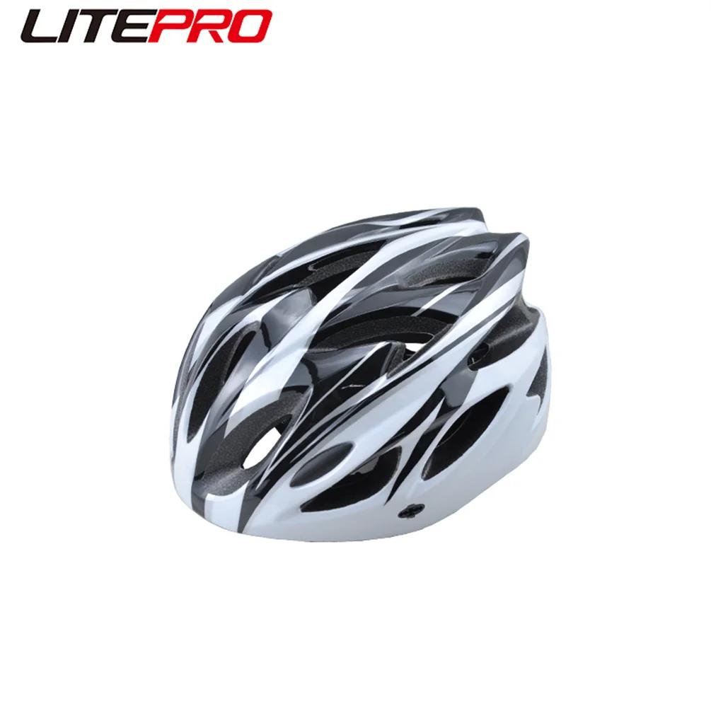 Litepro Folding Bicycle Integrally Molded Safety Helmet MTB Road Bike Breathable Anti Impact Hard Hat Cycling Equipment