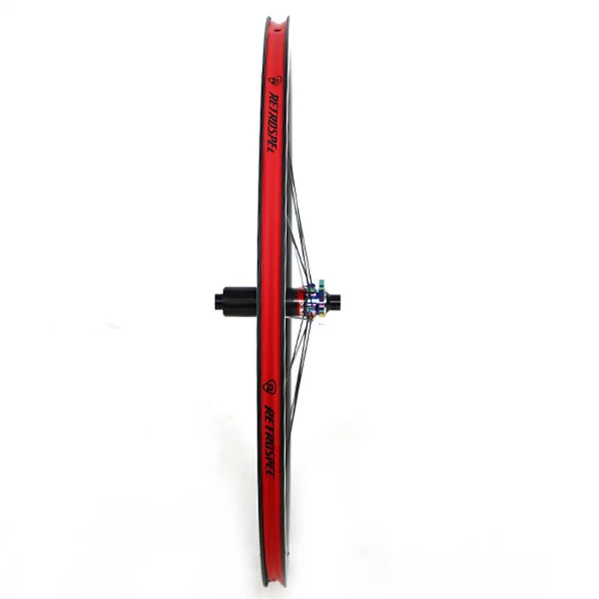 Litepro RS 700C Carbon Fibre Wheelset Disc Brake Thru Axle 12x100 12x142mm 4 Bearing Colorful Hub Straight Pull Spokes 50mm Wheels Rim