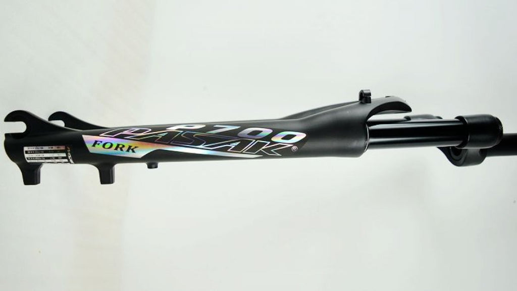 Litepro 700C Disc Brake Shock Absorber Front Fork CITY Bike 100MM QR Shoulder Control Air Fork