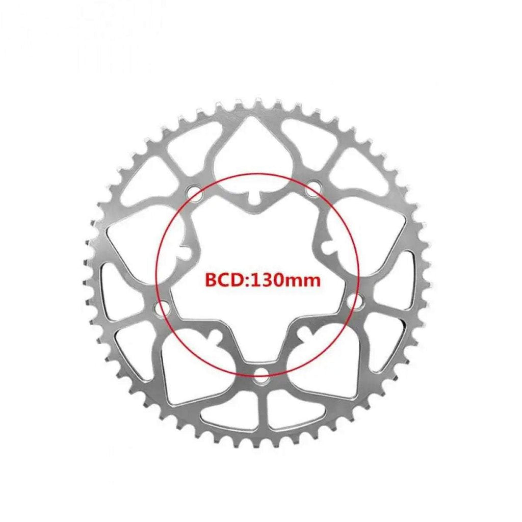 Litepro 52 54T Spade Chainring For Brompton Bicycle Aluminum Alloy BCD130MM Silver Sprocket Folding Bike Chainwheel