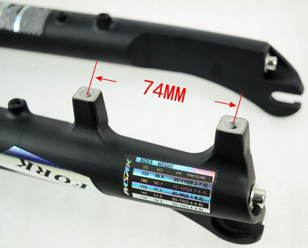 Litepro 700C Disc Brake Shock Absorber Front Fork CITY Bike 100MM QR Shoulder Control Air Fork