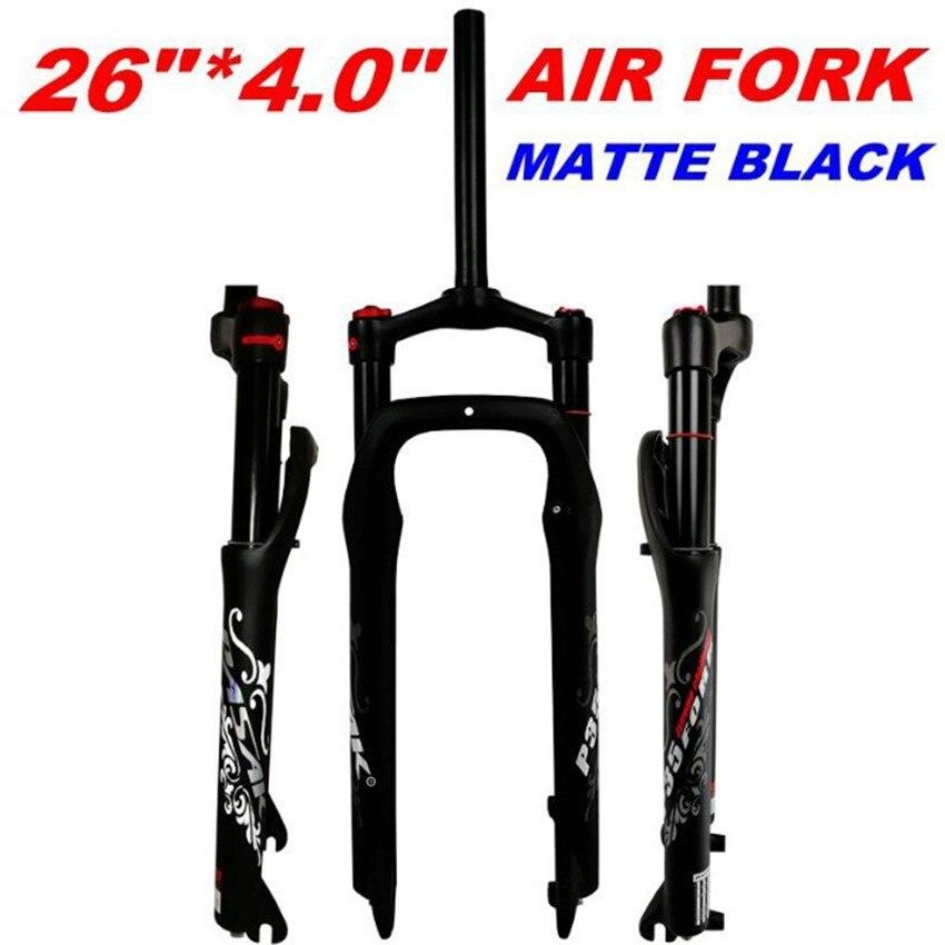Litepro MTB Moutain Snow Bike 26*4.0" Fat Bicycle Fork Air Gas Oil Locking Suspension Forks Disc Brake Aluminium Alloy 135mm