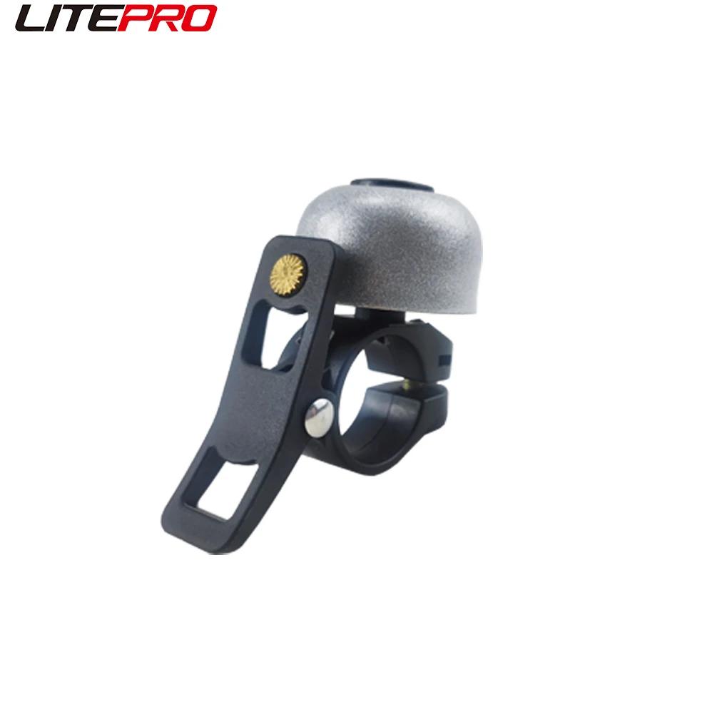 Litepro 1PC MTB Bicycle Copper Bell For Brompton Fnhon Folding Bike Mini Reto Horn Compatible With 21-23MM Handlebar