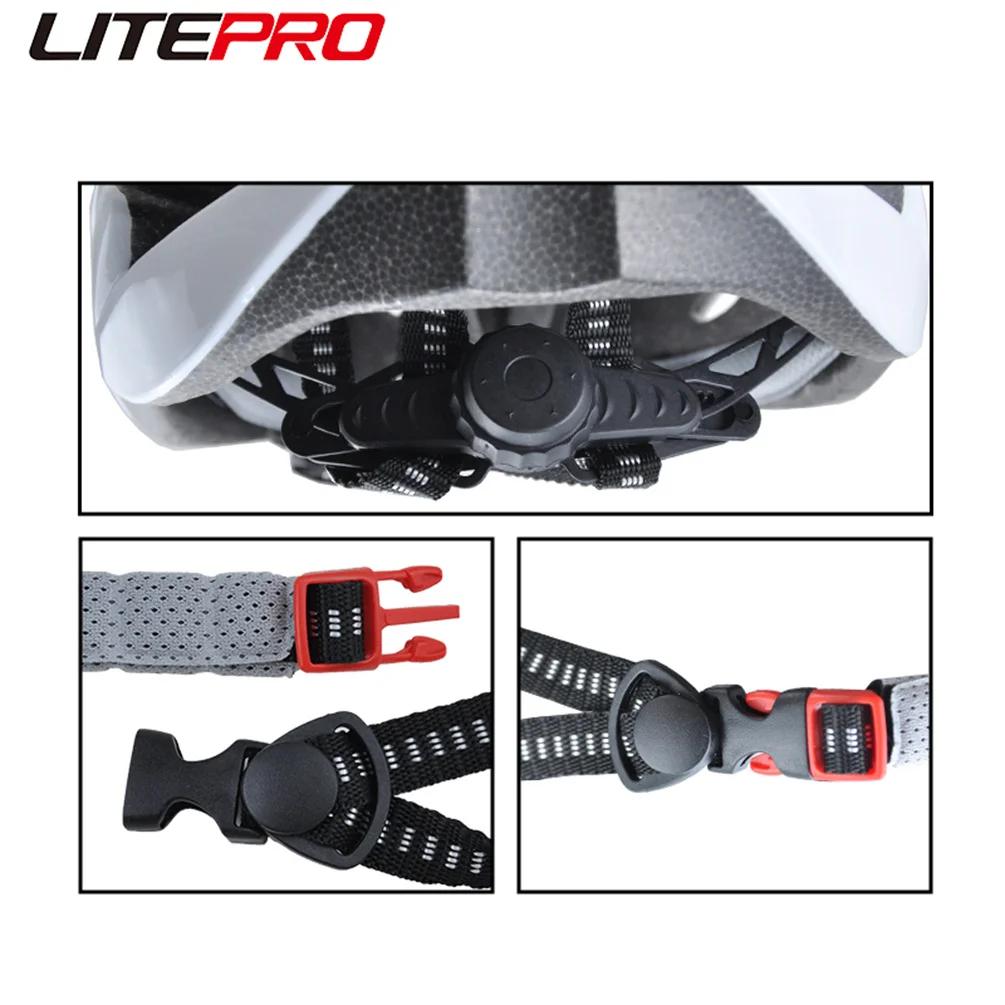 Litepro Folding Bicycle Integrally Molded Safety Helmet MTB Road Bike Breathable Anti Impact Hard Hat Cycling Equipment