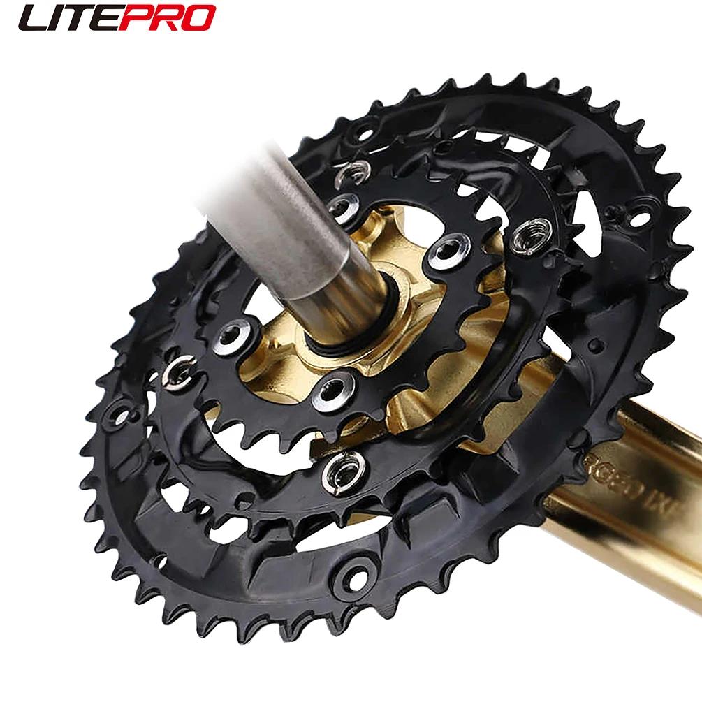 Litepro 24 39 44T Bicycle Steel Black Chainring BCD 64 104MM Sprocket For MTB Bike 4 Claws Crank Chainwheel