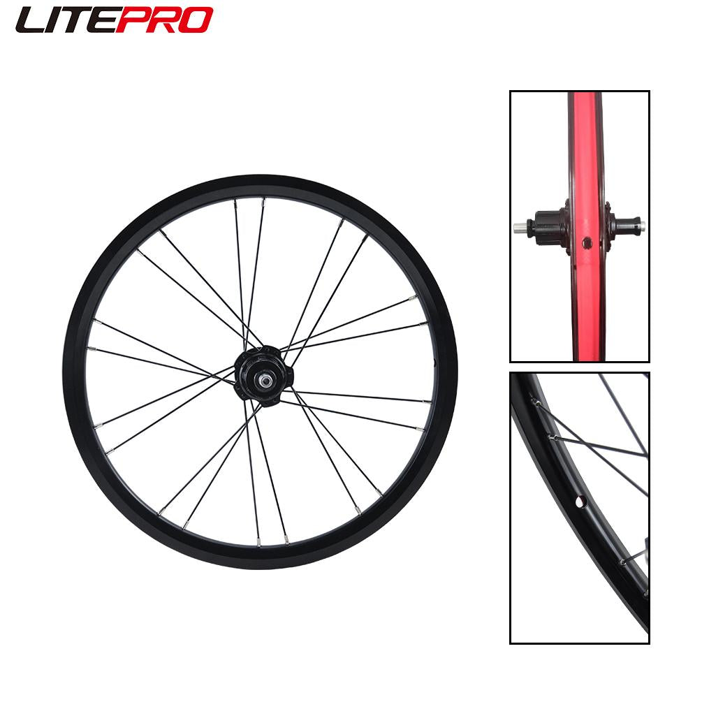 Litepro 16Inch 349 For Brompton Bicycle External 7Speed Wheelset 74x112MM 4 Bearing Aluminum Alloy Wheels Rims