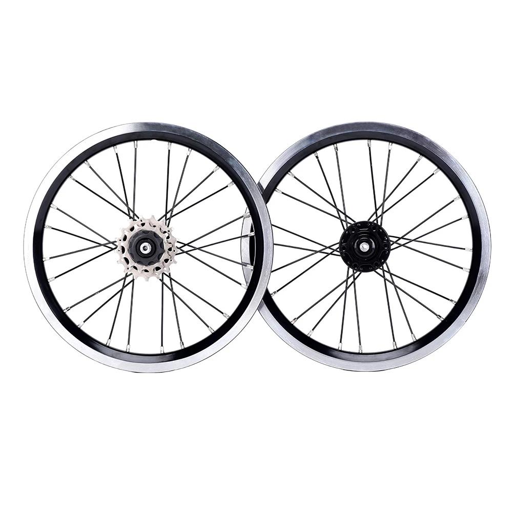 Litepro 14 16Inch Single External 3 Speed Bicycle Wheelset Disc V Brake Rims 20MM Alloy Folding Bike Wheels 74 85MM