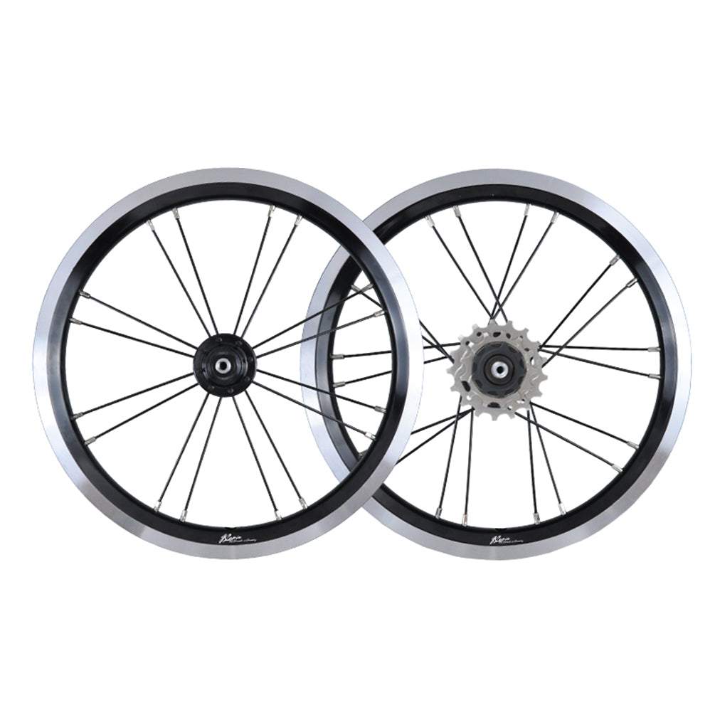 JKLapin 16 Inch External 3 Speed Wheel Folding Bike V/Disc Brake Wheels Rims 74-85MM
