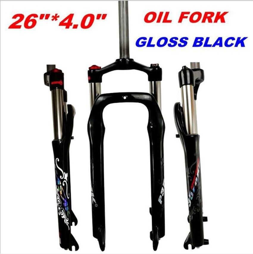 Litepro MTB Moutain Snow Bike 26*4.0" Fat Bicycle Fork Air Gas Oil Locking Suspension Forks Disc Brake Aluminium Alloy 135mm