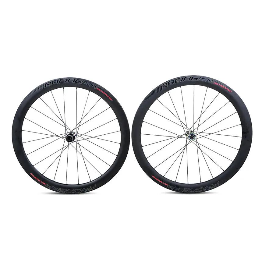 Litepro RS 700C Carbon Fibre Wheelset Disc Brake Thru Axle 12x100 12x142mm 4 Bearing Colorful Hub Straight Pull Spokes 50mm Wheels Rim